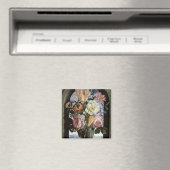 Het leven van bloemen in een drink glas magneet (Insitu (Vaatwasser))