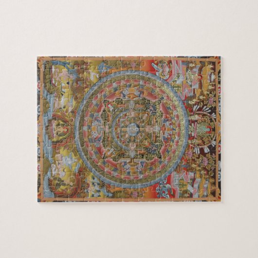 Het leven van Boeddha Mandala Puzzle Legpuzzel (Horizontaal)