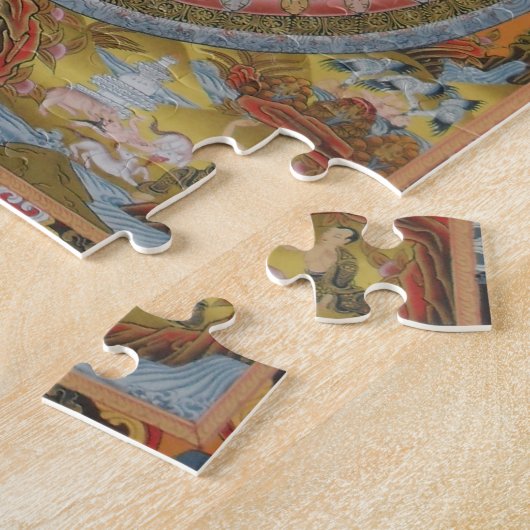 Het leven van Boeddha Mandala Puzzle Legpuzzel (Zijkant)
