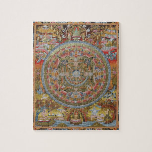 Het leven van Boeddha Mandala Puzzle Legpuzzel