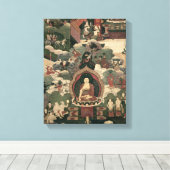 Het leven van Boeddha Sakymuni Canvas Afdruk (Insitu (Houten vloer))