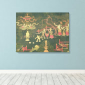 Het leven van Boeddha Shakyamuni Canvas Afdruk (Insitu (Houten vloer))