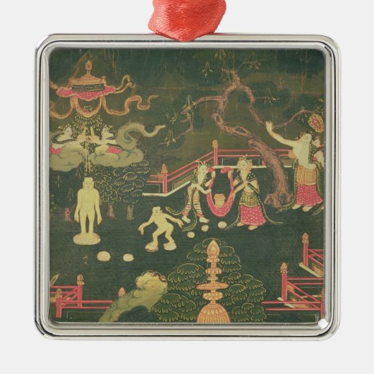 Het leven van Boeddha Shakyamuni Metalen Ornament (Voorkant)