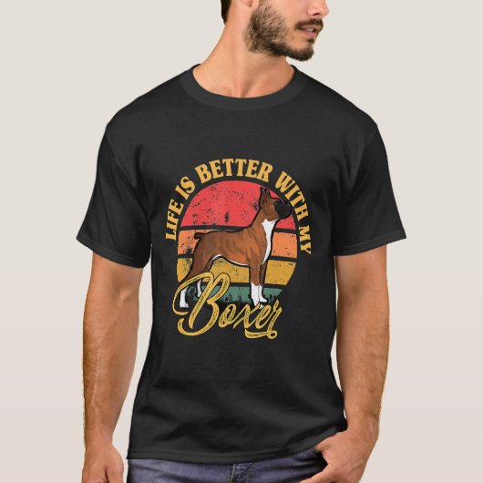 Het leven van boxer Dog is beter bij mijn hond T-shirt (Voorkant)