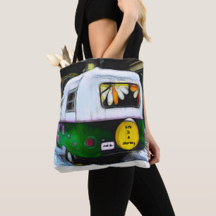 Het leven van Camper Retro is een reis die alleen  Tote Bag