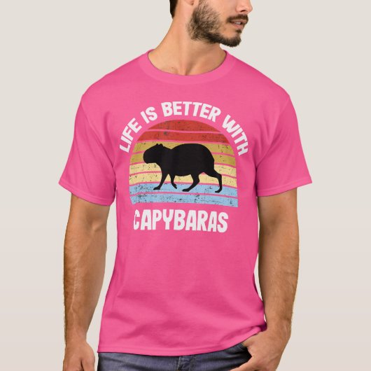 Het leven van Capybara is beter met Capybaras T-shirt (Voorkant)