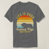 Het leven van cavia's is beter met Retro Pet Rode T-shirt (Design voorkant)