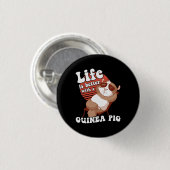 Het leven van cavia's is beter ronde button 3,2 cm (Voorkant /achterkant)