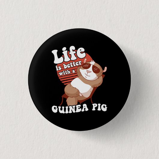 Het leven van cavia's is beter ronde button 3,2 cm (Voorkant)