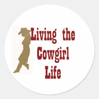 Het leven van Cowgirl Ronde Sticker