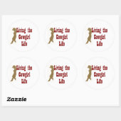 Het leven van Cowgirl Ronde Sticker (Vel)