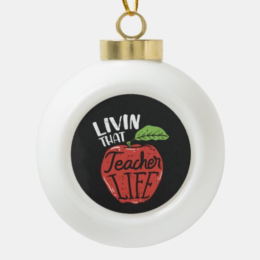 Het leven van dat leraar Leven Hoofd van de School Keramische Bal Ornament (Voorkant)