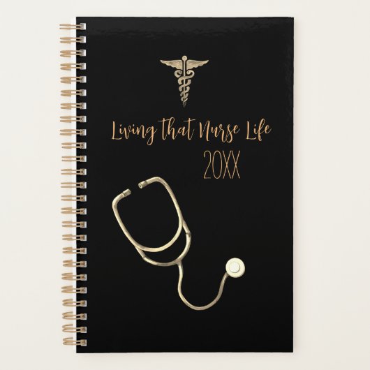 Het leven van dat Nurse Life Elegant Hand Lettered Planner (Voorkant)