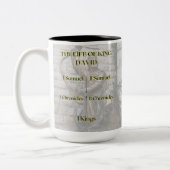 Het leven van David Inspirerend Christelijk Tweekleurige Koffiemok (Links)