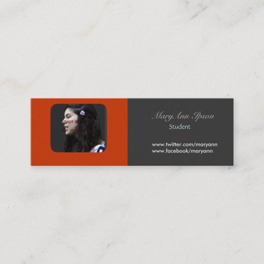 Het Leven van de Academische Student van het Netwe Mini Visitekaartje (Voorkant)