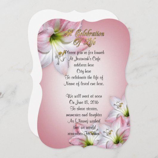 Het leven van de amaryllis kaart (Voorkant / Achterkant)