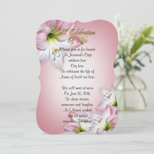 Het leven van de amaryllis kaart (Staand voorkant)