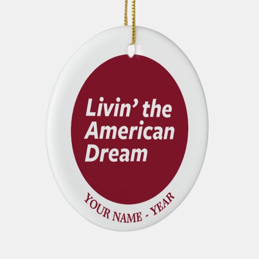 Het leven van de Amerikaanse droom 2 Keramisch Ornament (Rechts)