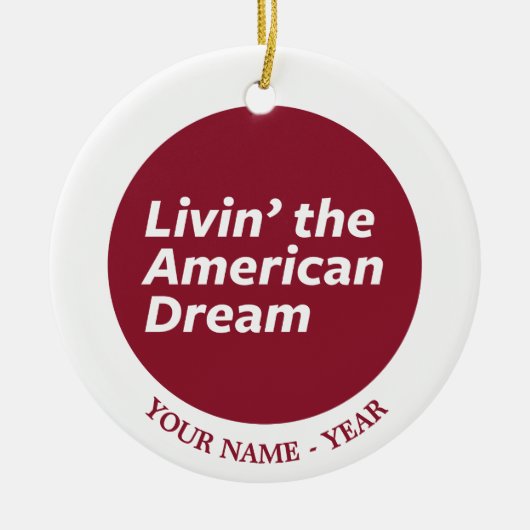 Het leven van de Amerikaanse droom 2 Keramisch Ornament (Voorkant)