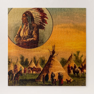 Het leven van de Amerikaanse Indiërs Legpuzzel