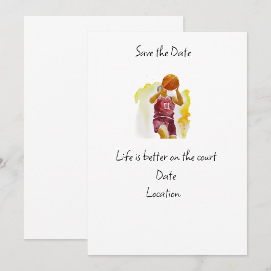Het leven van de Basketball Player is beter voor d Kaart (Voorkant / Achterkant)