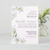 Het leven van de begrafenis vieren kaart (Staand voorkant)