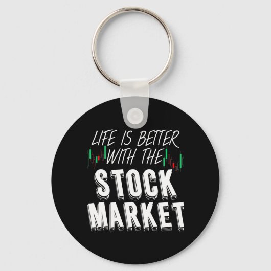 Het leven van de beleggers is beter met de aandele sleutelhanger (Voorkant)