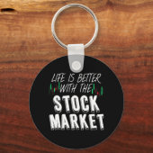 Het leven van de beleggers is beter met de aandele sleutelhanger (Voorkant)