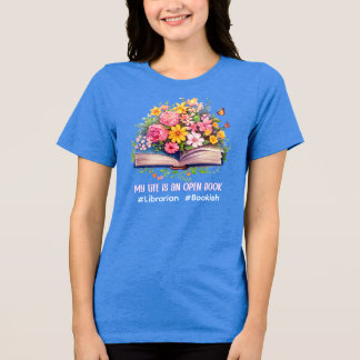 Het leven van de bibliotheek is een open boek Tri-Blend shirt