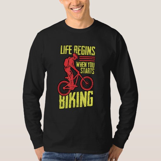 Het leven van de bike Lock begint wanneer je begin T-shirt (Voorkant)