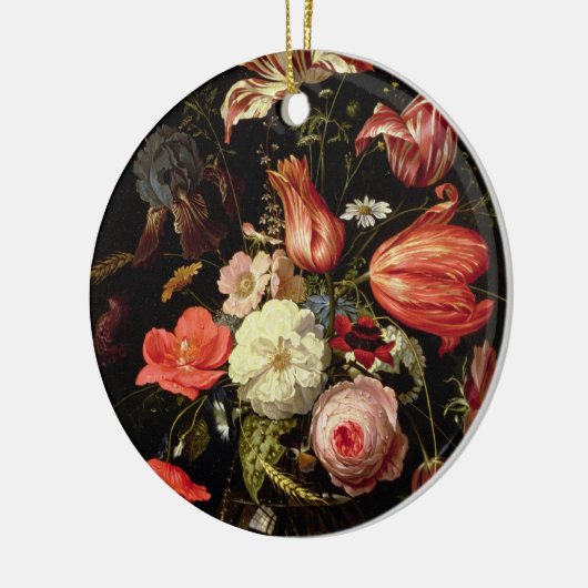 Het leven van de Bloemen op een Ledge Keramisch Ornament (Links)