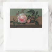 Het leven van de Bloemen op een Ledge Rechthoekige Sticker (Tas)