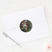 Het leven van de bloemen ronde sticker (Envelop)