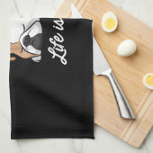 Het leven van de bulledog mama is rotsgeitte cadea theedoek (Quarter Fold)