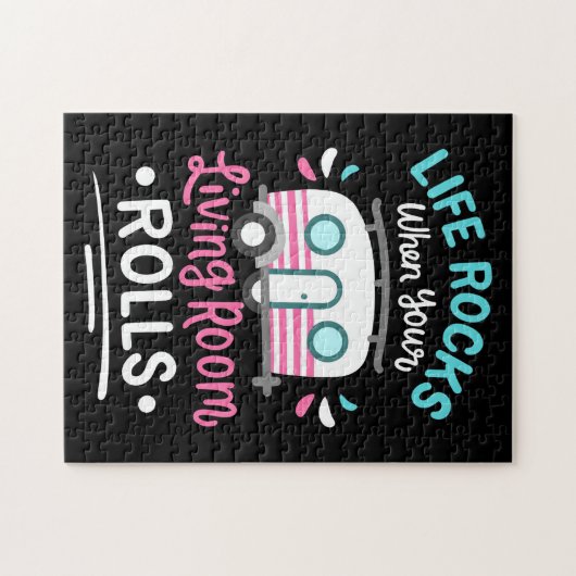 Het leven van de Camper springt wanneer uw het lev Legpuzzel (Horizontaal)