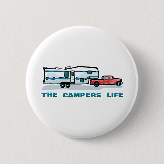 Het leven van de Campers Ronde Button 5,7 Cm (Voorkant)