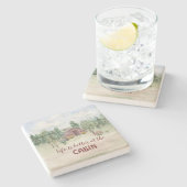 Het Leven van de Citaat van Cabin is beter bij Cab Stenen Onderzetter (Zijkant)