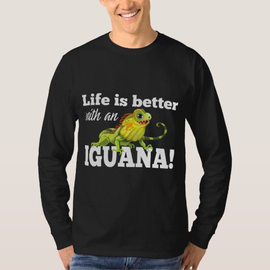 Het leven van de draak is beter met een Iguana T-shirt (Voorkant)