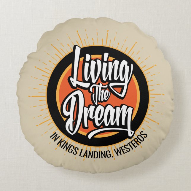 Het leven van de Dream Round Pillow Rond Kussen (Voorkant)