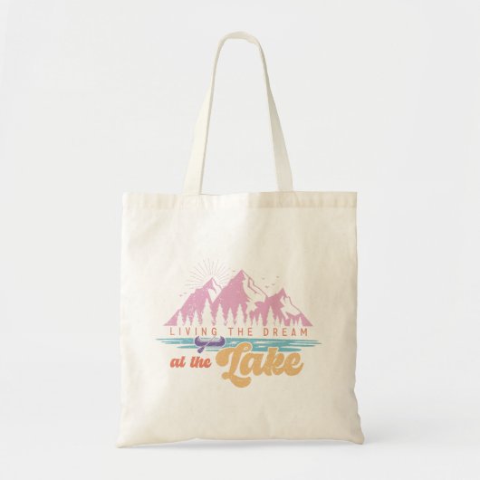 Het leven van de droom aan het meer tote bag (Voorkant)