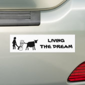 Het leven van de droom bumpersticker (Op auto)
