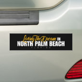 Het leven van de droom in het strand van Noord-Pal Bumpersticker (Op auto)