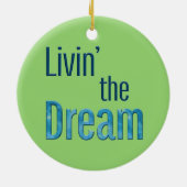 Het leven van de droom keramisch ornament (Achterkant)