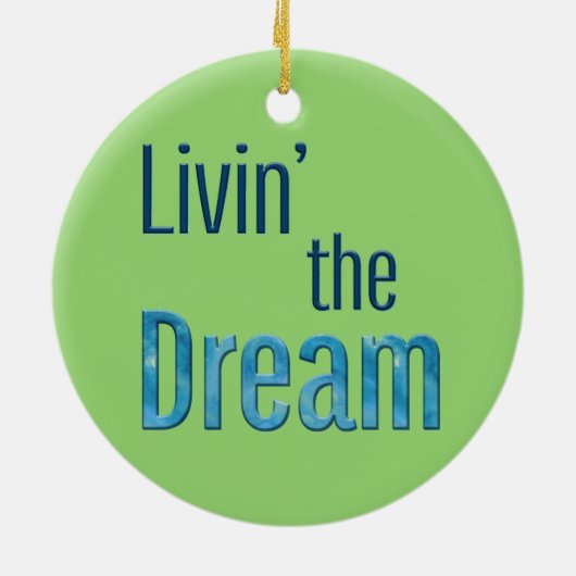 Het leven van de droom keramisch ornament (Achterkant)