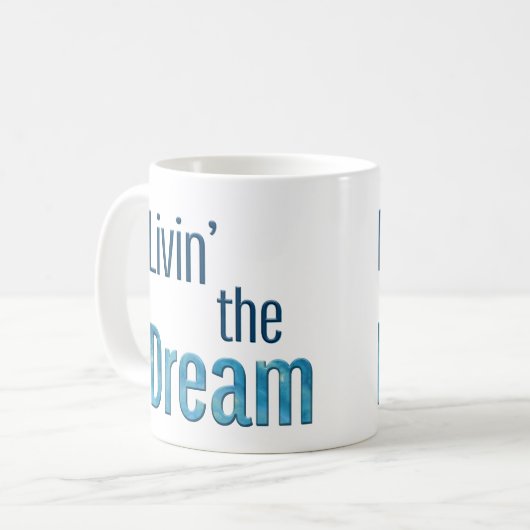 Het leven van de droom koffiemok (Voorkant links)