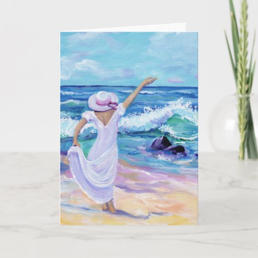 Het leven van de droom op het Beach Aloha Wenskaar Kaart (Voorkant)