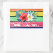 Het leven van de droom rechthoekige sticker (Tas)