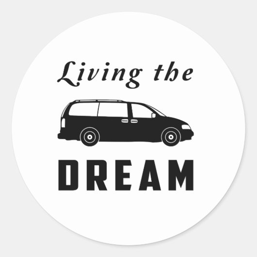 Het leven van de droom ronde sticker (Voorkant)