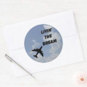Het leven van de droom ronde Sticker (Envelop)