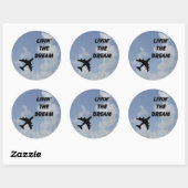 Het leven van de droom ronde Sticker (Vel)
